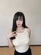 Ribbed Knit Tank Top! Sqare neck + V neck. One clothes and two wears!