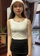 Ribbed Knit Tank Top! Sqare neck + V neck. One clothes and two wears!