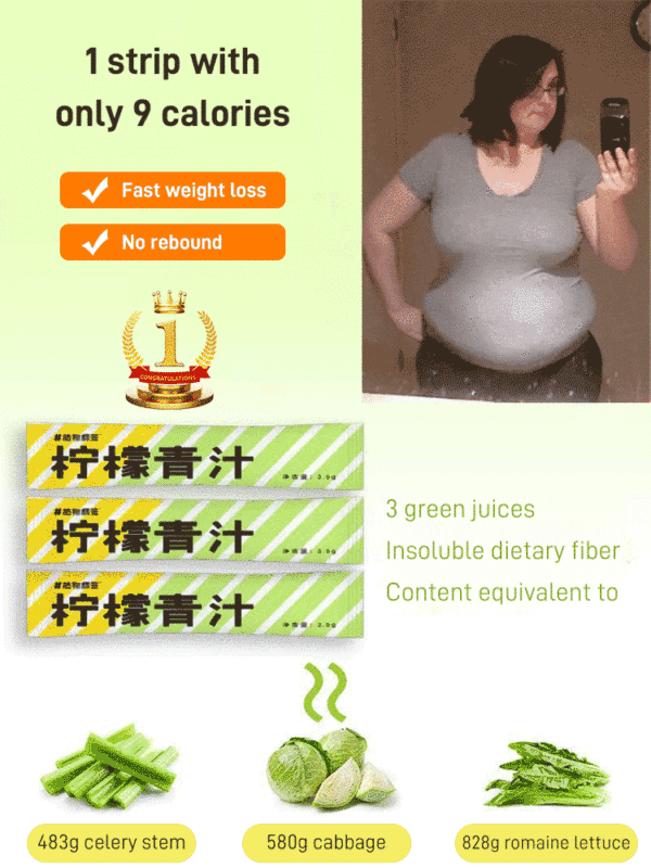 Intestinal cleanser. Lemon Green Juice Solid Drink