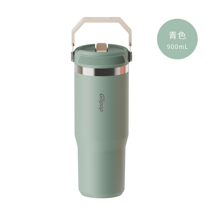 夏日必備冰霸杯！ 12小時長效保溫保冷, 大容量900ml, 隨時隨地都可以喝冰水冰奶茶