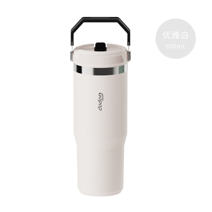 夏日必備冰霸杯！ 12小時長效保溫保冷, 大容量900ml, 隨時隨地都可以喝冰水冰奶茶