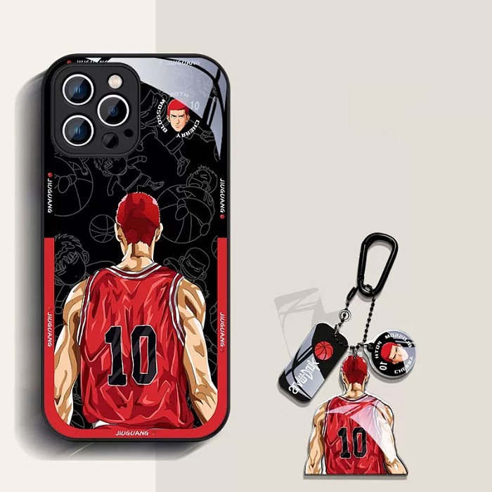 🏀スラムダンク X SLAM DUNK Joint 手触り抜群，全方位保護，指紋防止、液体ガラススマホケース