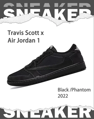 Travis Scott x Nike Air Jordan 1 Low OG SP Black/Phantom AJ1 ジョーダン世代の定番 ローカット カルチャー 多用途 カジュアル スポーツ バスケットボールシューズ