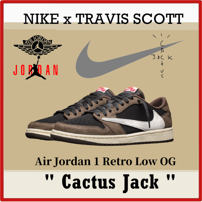 ナイキ NIKE × トラヴィス スコット MEN BROWN TRAVIS SCOTT X AIR JORDAN 1 LOW REVERSE ☕️