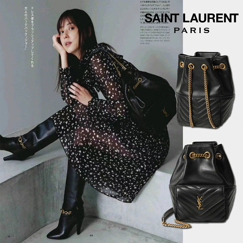 🔥2023新作【Saint Laurent | 公式サイトは正規品】🔥雑誌掲載！多くの著名人が愛用する☆Joe ミニ キルティングレザーバケットバッグ