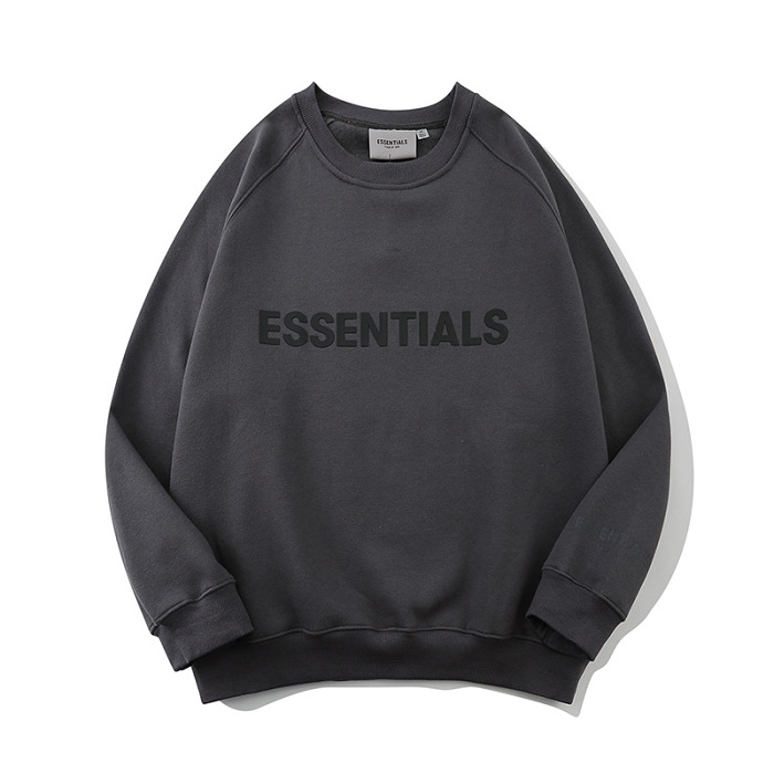 ヨーロッパとアメリカのハイストリートファッションブランド Essentials 立体積層反射メンズラウンドネックトレーナーヒップホップルーズジャケット FOG