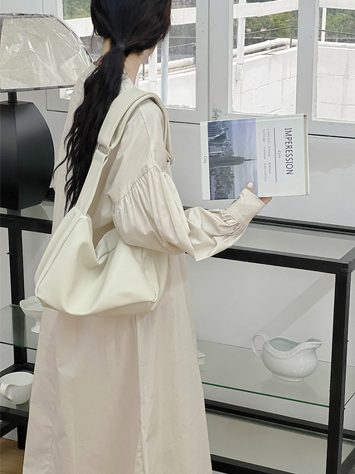 【初秋に向けた新しいスタイル】ぽわん袖 ワンピース ワンピ ロング丈 レディース ロング ロングワンピ マキシ マキシワンピ Aライン 長袖 フレア 体型カバー 大きいサイズ シンプル