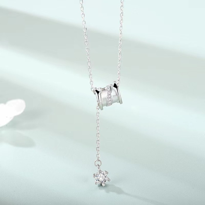 18金ネックレスローズゴールド鎖骨チェーンプレミアムセンススターリングシルバー