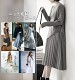 【ファッション雑誌と同じスタイル】レイヤード風ニット切替 プリーツワンピース