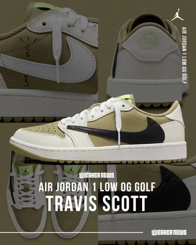 【Travis Scott × Air Jordan 1 Low Golf NRG】最新合作作品是高爾夫球版！ 全球限量版將成為潮流，絕對賣爆！