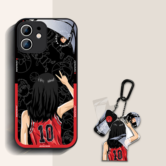 🏀スラムダンク X SLAM DUNK Joint 手触り抜群，全方位保護，指紋防止、液体ガラススマホケース