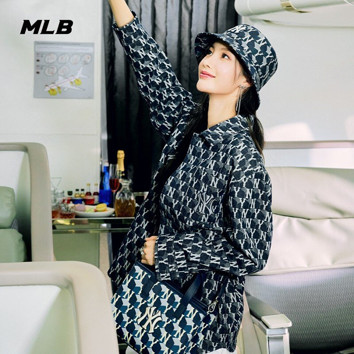 aespa x MLB丨韓國爆火男女同款復古休閒襯衫牛仔外套