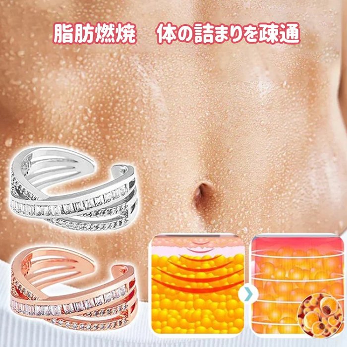 日本のダイエット専門家も大絶賛！脂肪燃焼クロス型指輪