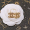 Gold Rhinestone Double C Earrings