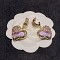 Light Pink Classic Heart Double C Earrings