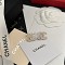 Asymmetrical Rhinestone Double C Earrings A