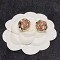 Double C crystal clear pink earrings