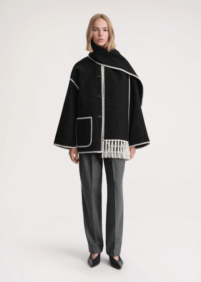 SIGNATURE CASHMERE SCARF COAT