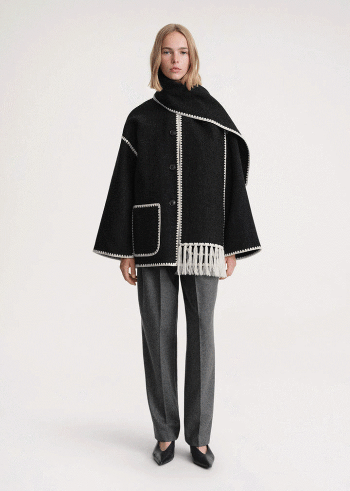 SIGNATURE CASHMERE SCARF COAT