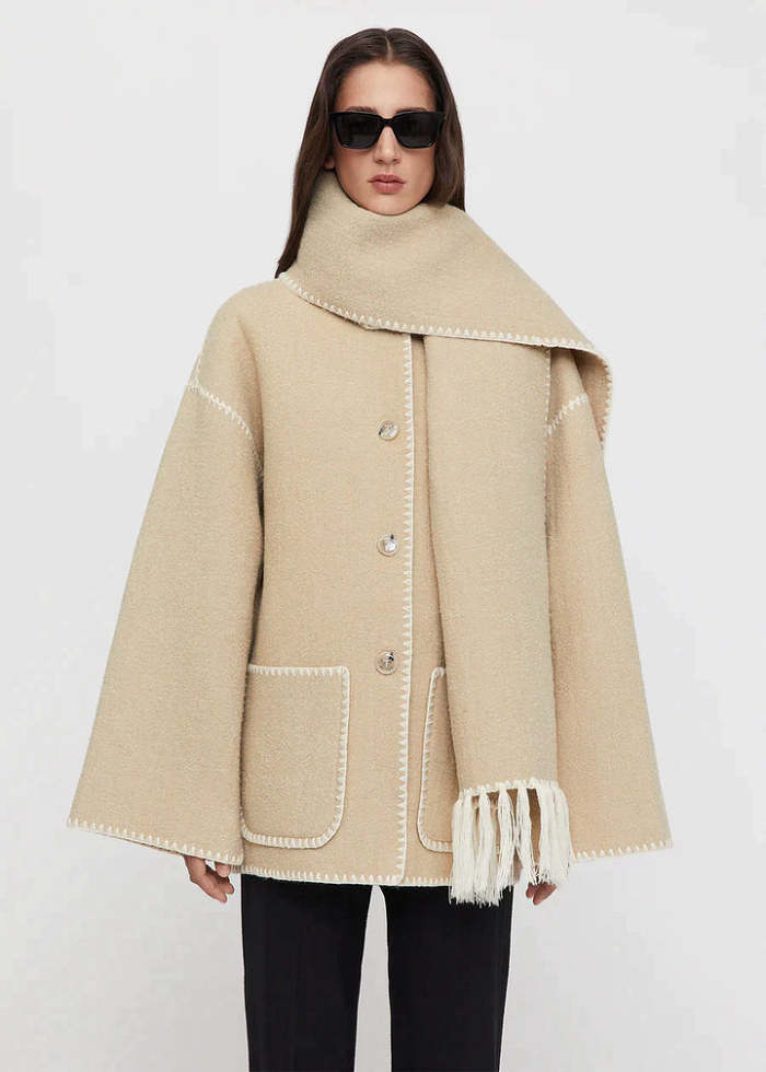 SIGNATURE CASHMERE SCARF COAT