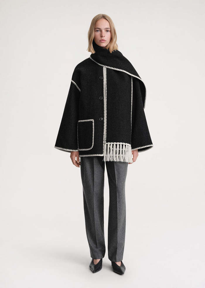 SIGNATURE CASHMERE SCARF COAT