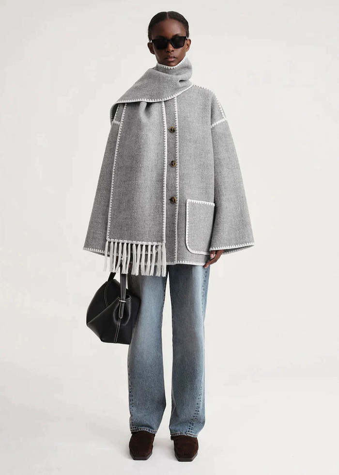 SIGNATURE CASHMERE SCARF COAT