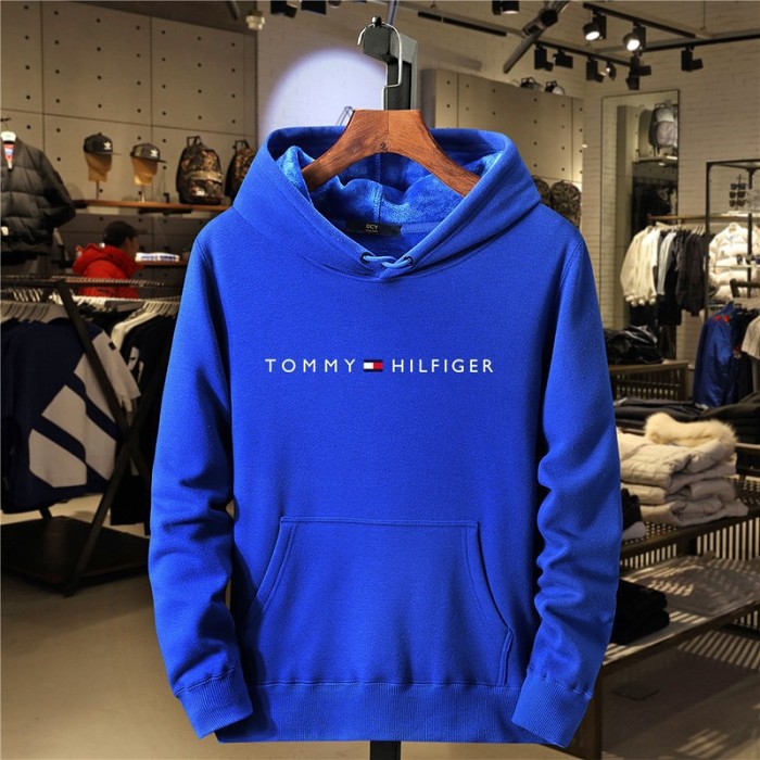 美國正品Tommy Hilfiger湯米衛衣男秋冬加絨休閒套頭連帽外套男女同款
