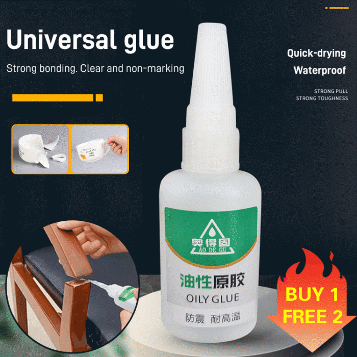 Oil-based original universal adhesive No more nails or drilling holes. Applied for any type of surface. Buy 1 free 1!