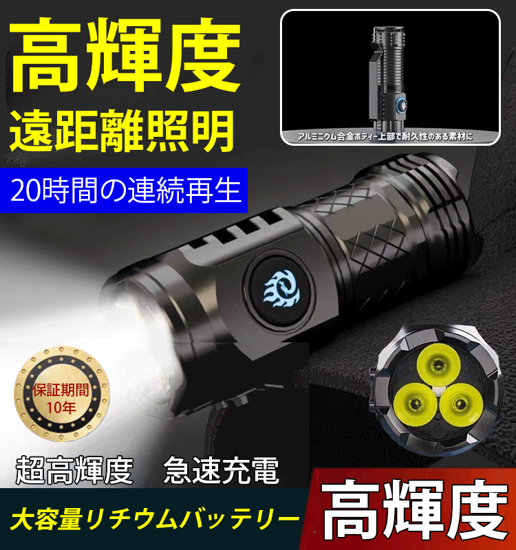 ミニサイズ高強度懐中電灯 メーカー直販、年度最安値、在庫限り、在庫がなくなり次第終了