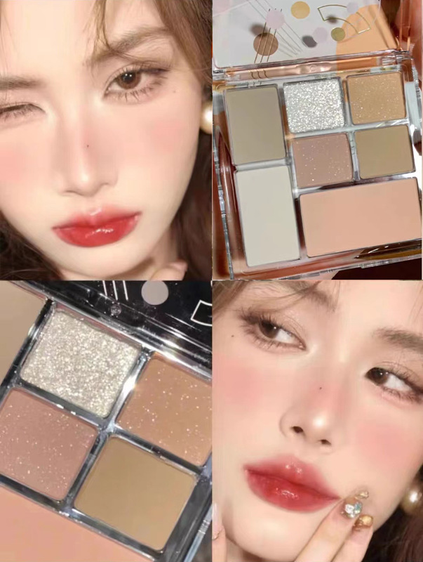 MEIBAOGE新色上市微光透明七色眼影盤大地色珠光啞光彩妝ins眼影HK$228