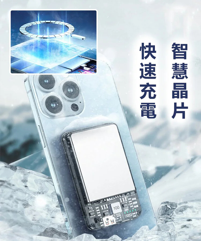 22.5W超級快充 無線充電寶 強力磁吸，讓你狂甩不掉落 ✔️20000mAh 超大容量 ✔️精準磁吸對位，能與裝置完美貼合