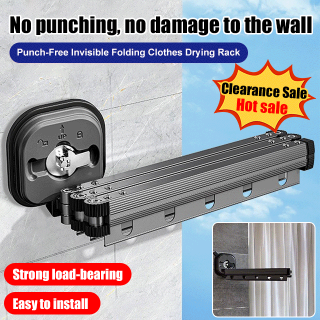 [Ready to use] Suction Cup Wall Mount Folding Clothes Drying Rack Welcome to our store. 100% Authenticity Guaranteed! Now flash sale❗❗❗  Only the last 100 pcs left⚡