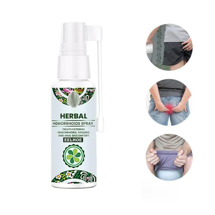 NATURAL HERBAL HEMORRHOIDS SPRAY HEMORRHOID RELIEF CREAM, FOR SOOTHING EXTERNAL HEMORRHOIDS CALMS, ITCHING BURNING
