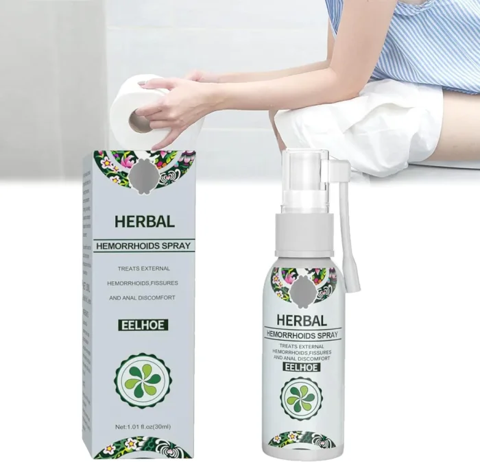 NATURAL HERBAL HEMORRHOIDS SPRAY HEMORRHOID RELIEF CREAM, FOR SOOTHING EXTERNAL HEMORRHOIDS CALMS, ITCHING BURNING