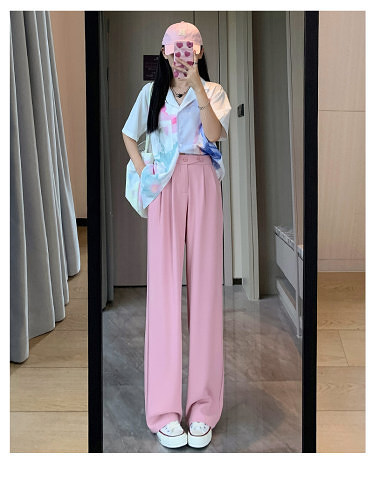 「人氣單品」#垂感西裝闊腿褲、💕高腰設計，只要1秒鐘拉長雙腿，視覺上讓你看起來瘦5公斤！