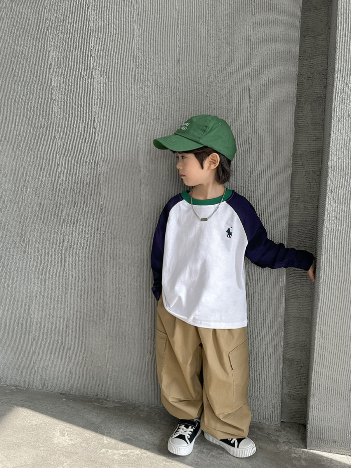 男童純棉工裝褲韓版童裝褲子