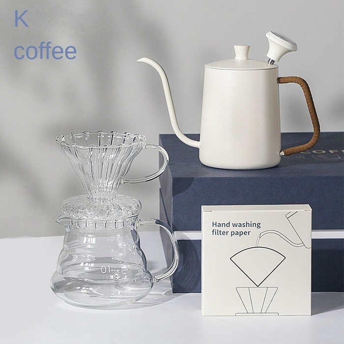 Hand-brewed coffee gift box business enterprise sharing pot 5-piece holiday gift coffee pot hand-brewed set