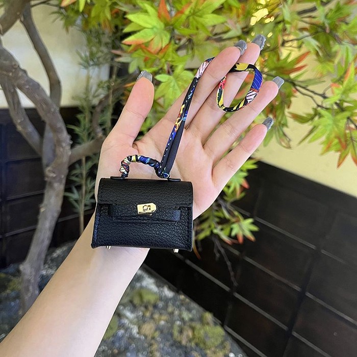 真皮迷你凱莉耳機包