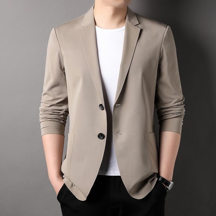 🍀男士防皺超薄冰絲西裝外套、M 至 4XL，超薄材質，防紫外線，非常適合通勤、日常生活、旅行等。