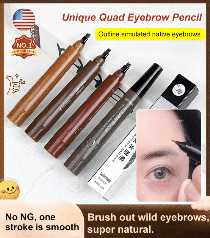 Waterproof, sweat-proof and non-smudging four-pronged eyebrow pencil Welcome to our store. 100% Authenticity Guaranteed! Now flash sale❗❗❗  Only the last 100 pcs left⚡.Online payment can enjoy more discounts❗❗❗