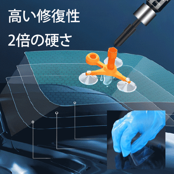 💕修復玻璃裂紋，具有優異的耐腐蝕性和抗氧化力，適用於修復汽車玻璃、玻璃、門等。