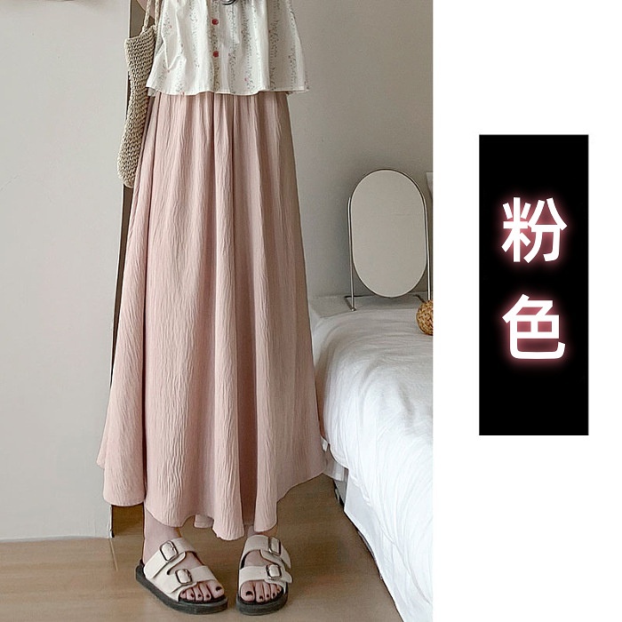 裙褲女夏季薄款2024新款a字半身長裙春秋仙女小個子垂感闊腿褲裙