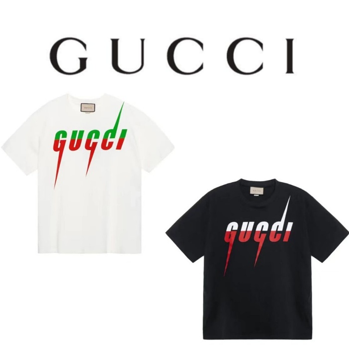 「正規品保証 | 公式と同じデザイン」GUCCI” ブレード プリント コットン Tシャツ