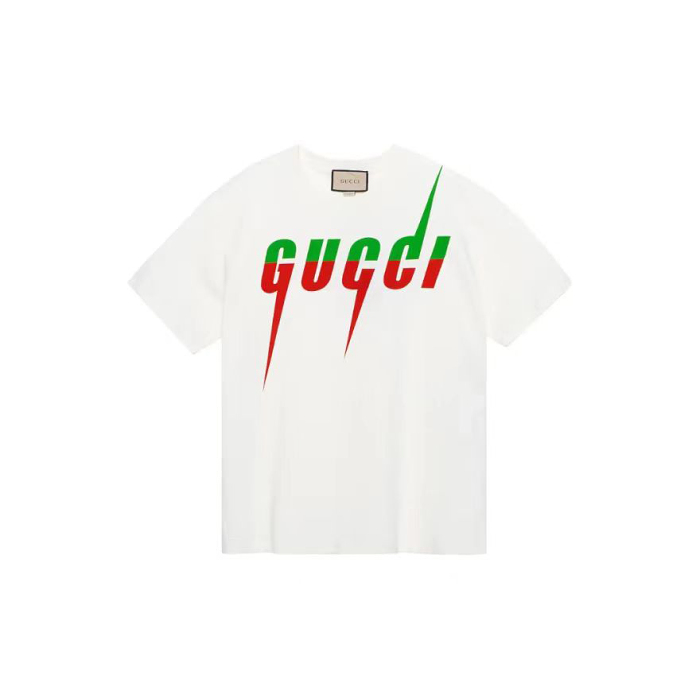 「正規品保証 | 公式と同じデザイン」GUCCI” ブレード プリント コットン Tシャツ