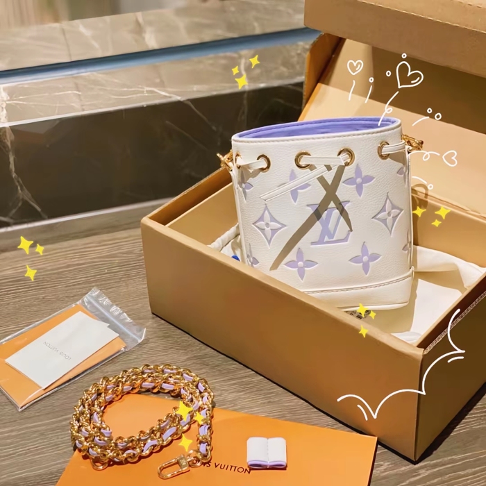限定17個【Louis Vuitton | 官網正品】LV Noe nano芋泥紫 2024新Milkyway系列水桶包