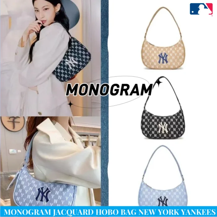 MONOGRAM JACQUARD HOBO BAG NEW YORK YANKEES MONOGRAM Series New York Yankees