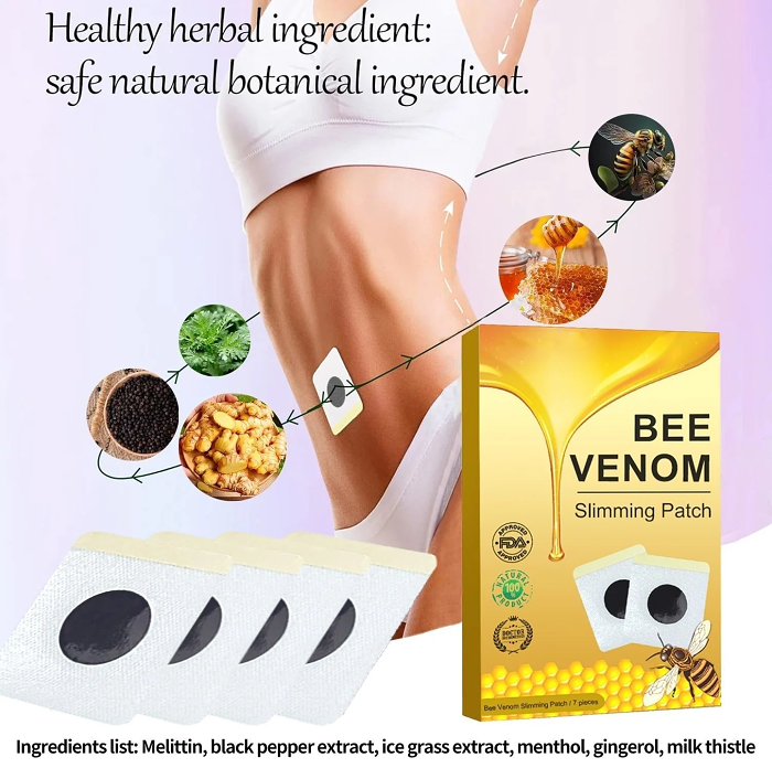 👾Bee Venom Slimming Patch✨(for all lymphatic problems and obesity)  7pieces/box