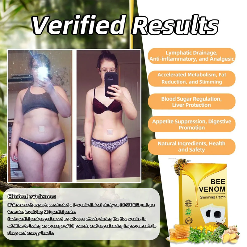 👾Bee Venom Slimming Patch✨(for all lymphatic problems and obesity)  7pieces/box