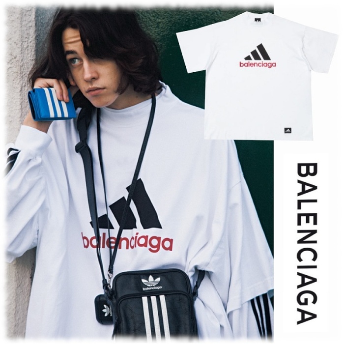 【2024🔥人気アイテム】BALENCIAGA x adidas コラボシリーズ Tシャツ