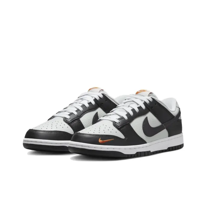 Nike Dunk black gray orange non-slip shock-absorbing low-cut sneakers for men and women